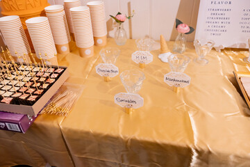 Wedding and receptions details from a catholic wedding