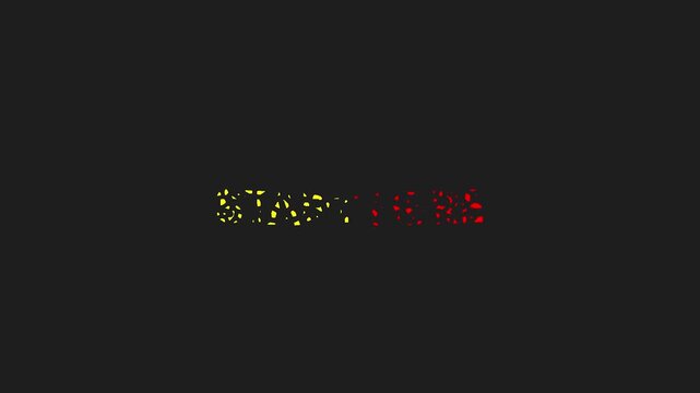 Start Here Particle Text Reveal Animation | 4K Tutorial Promo Video