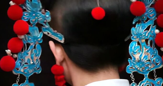 Traditional Chinese Opera Performer in Vibrant Costume