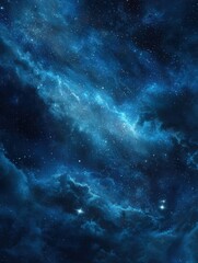 Fototapeta premium space stars mystical space landscape with stars and clouds in deep blue galaxy cosmos nebula planets clouds sky universe night deep blue starry astronomy celestial cosmoscape