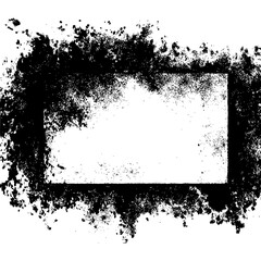 Distressed grunge frame vector graphic for overlay texture and abstract background design element template