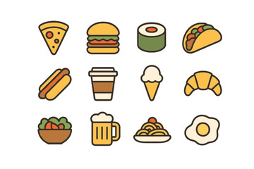 food icons set