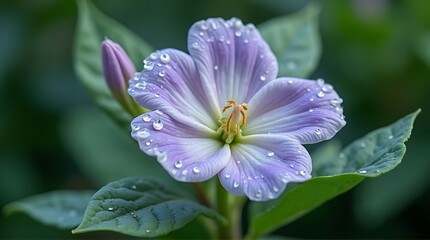 Fototapeta premium Awakening Bloom: A Vibrant Crocus in Soft Light