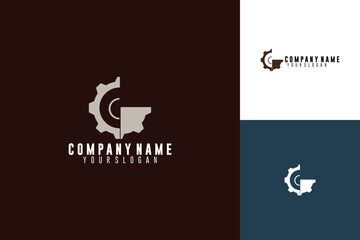 Gear and Letter G Logo for Industrial Company.