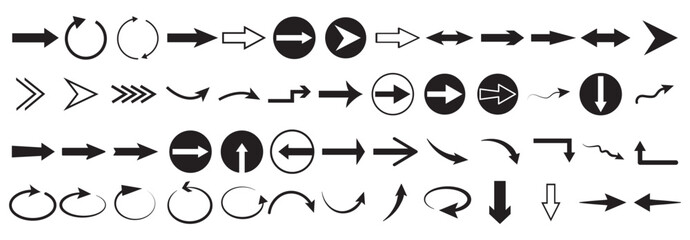 Fototapeta premium Arrow icons set. Vector illustration.