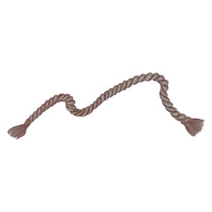 Hand painted watercolor rope on white background. Perfect for cards, wallpaper and fabric printing.