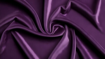 Fototapeta premium A luxurious dark purple velvet fabric background with soft folds and deep shadows, smooth, rich, and elegant texture perfect for jewelry, fashion, or luxury mockups.