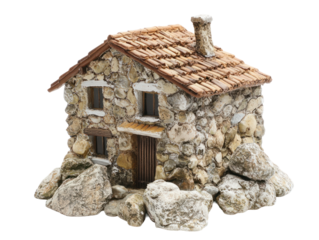 Rustic Stone Cottage Model