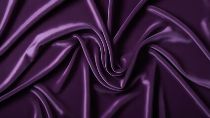 Obraz premium A luxurious dark purple velvet fabric background with soft folds and deep shadows, smooth, rich, and elegant texture perfect for jewelry, fashion, or luxury mockups.