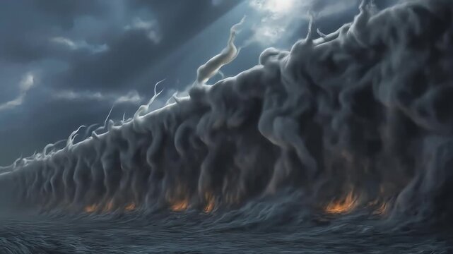 Dramatic stormy sky background image