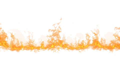 Fire Flames PNG Isolated Collection – Realistic Orange Red Flames Transparent Background