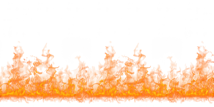 Fire Flames PNG Isolated Collection – Realistic Orange Red Flames Transparent Background