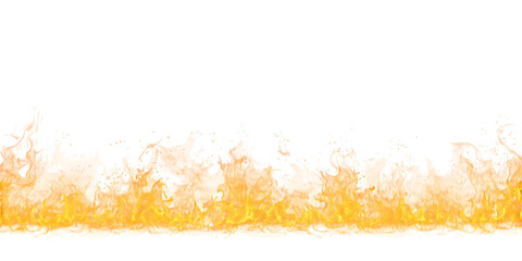 Fototapeta premium Fire Flames PNG Isolated Collection – Realistic Orange Red Flames Transparent Background
