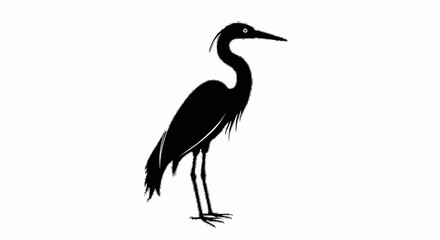 Obraz premium Vector image of the silhouette of the birds of the heron stock 