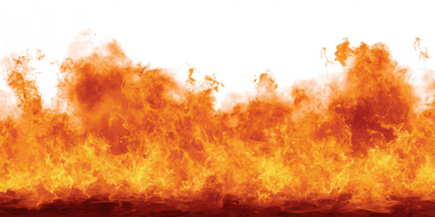 Fire Flames PNG Isolated Collection – Realistic Orange Red Flames Transparent Background