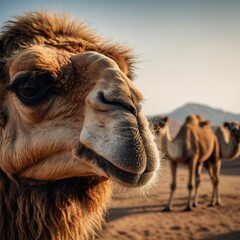 camel in the desert