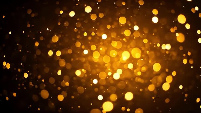 Golden bokeh background design element
