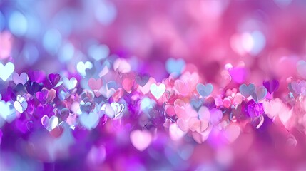 A vibrant display of numerous hearts in pastel colors.
