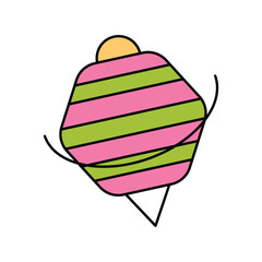 Toy Truck lineal color line icon with white background vector stock illustration