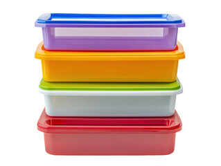 Colorful Plastic Storage Boxes Stack