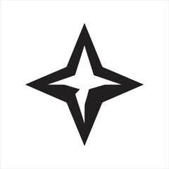 Fototapeta premium black star on a white background