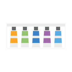 Watercolor Paint Palette and Brush. Creative Learning Supply
