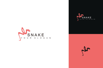 Minimalist Snake Logo Design with Continuous Line Art.