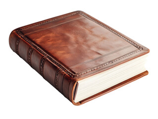 Obraz premium Leather Book on Transparent Background