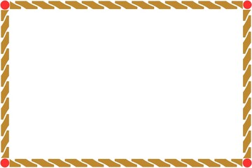 Unique Sharp Golden and Red Color Frame, Photo Frame, Border Frame with White Background, Amaizing Unique Frame