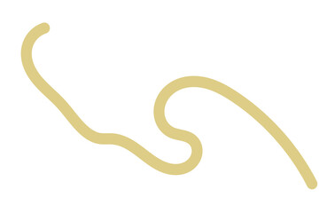 Light yellow abstract wavy line doodle stroke