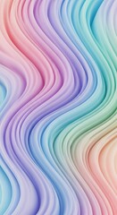 Obraz premium Iridescent Flowing Pastel Waves: A Gentle Gradient of Soft Light for Creative Projects