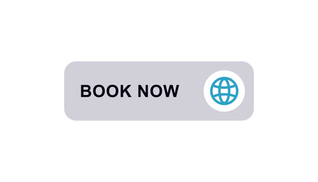 a book now button with a globe icon for making fast and secure travel and reservation plans.