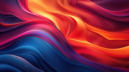 Obraz premium Abstract illustration of flowing waves in vibrant colors creating a dynamic visual experience