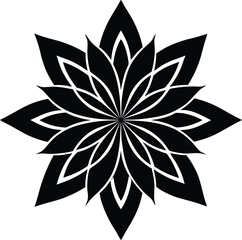 Fototapeta premium Abstract-floral-vector---minimal-line-art-flower