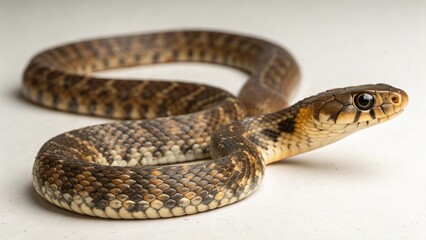 Fototapeta premium Keelback on studio background