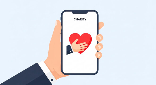Mobile Charity App for Online Donations and Support. - Powered by Adobe