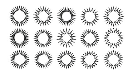 Geometric Harmony An Array of Shapes in Black and White