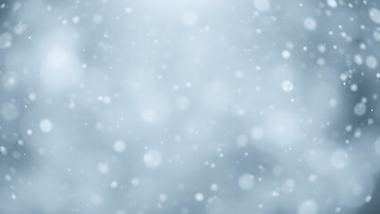 Fototapeta premium Gentle snowfall in soft illumination, evoking quiet winter mood.