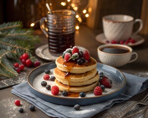 pancakes with berries