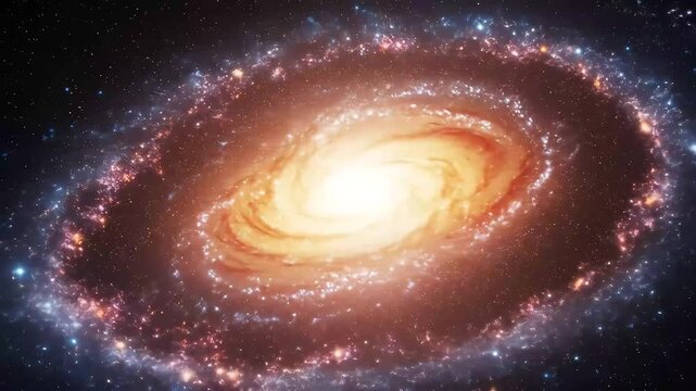 Spiral galaxy in outer space