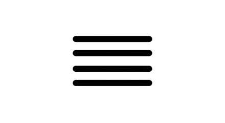Menu Icon with Horizontal Lines for Website Navigation