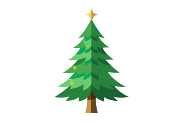 christmas tree isolated on white