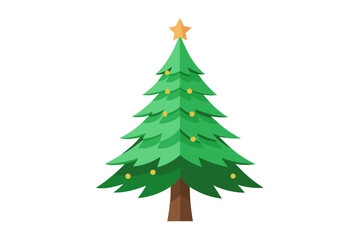 christmas tree isolated on white
