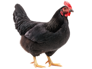 Black Chicken Standing