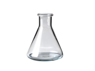 Transparent beaker with chemical solution inside