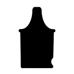 Silhouette illustration of a vintage styled bottle design in a minimalist manner