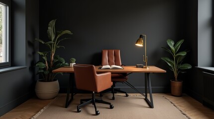 modern living room with table