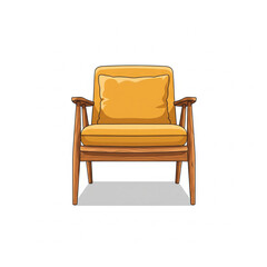 armchair isolated on white background