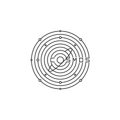 Cosmos round radius creative logo.