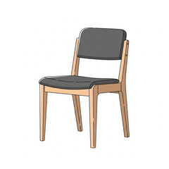 wooden chair isolated on white